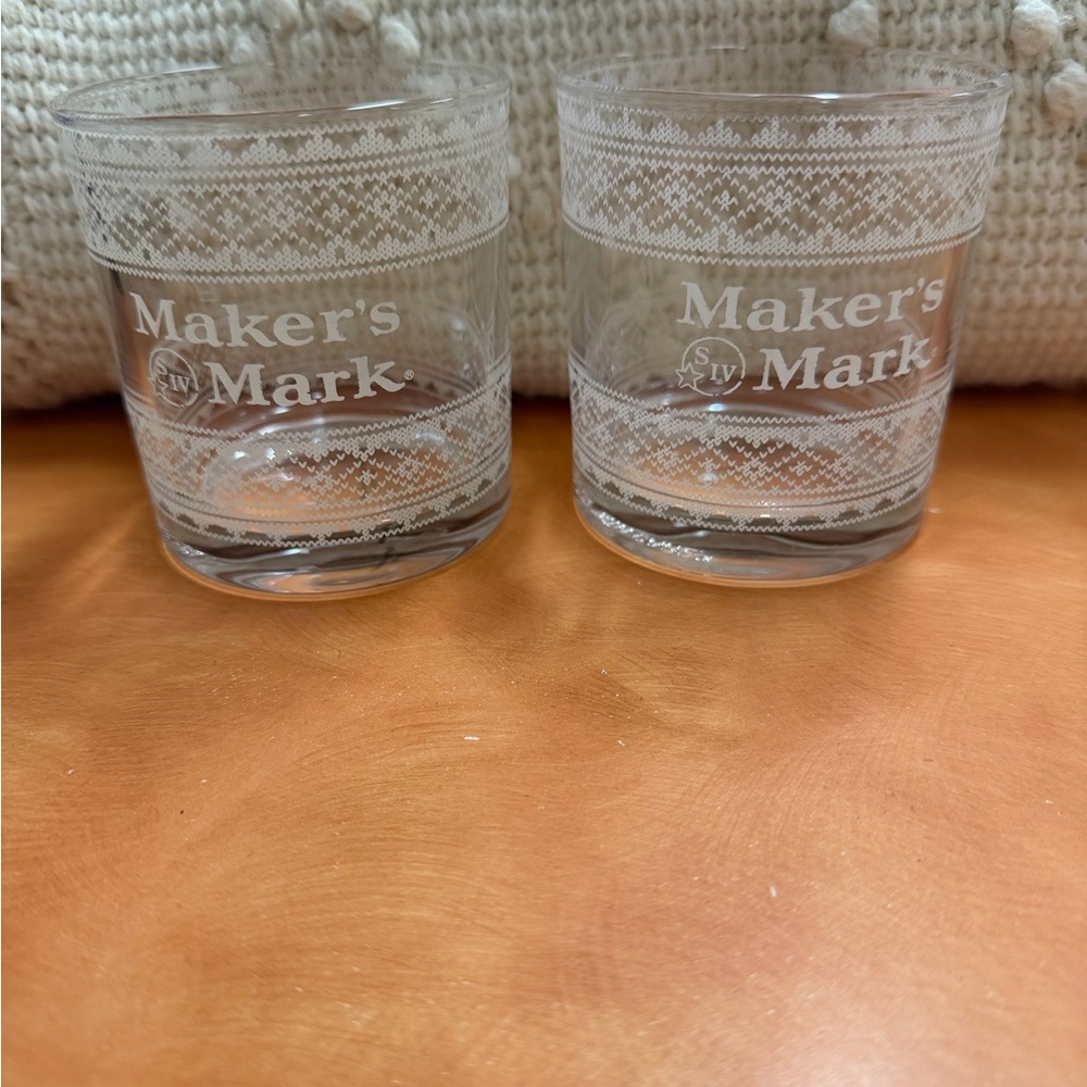 Maker's Mark Patterned Glass Set